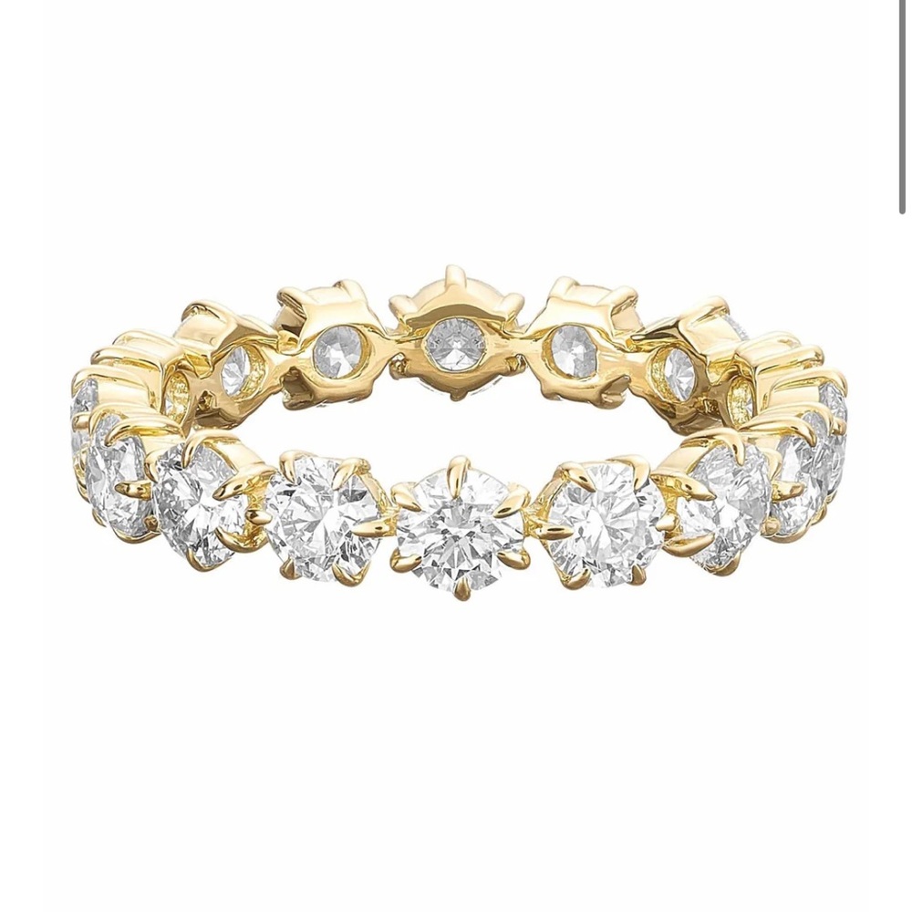 NEW, JADE TRAU CATHERINE DIAMOND ETERNITY BAND ENGAGEMENT RING, WEDDING BAND!
